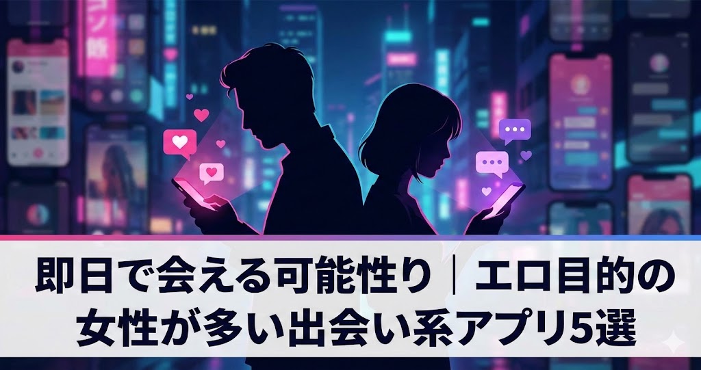 当日セックスできるアプリ5選！出会い系でエロ目的の女性と出会う方法