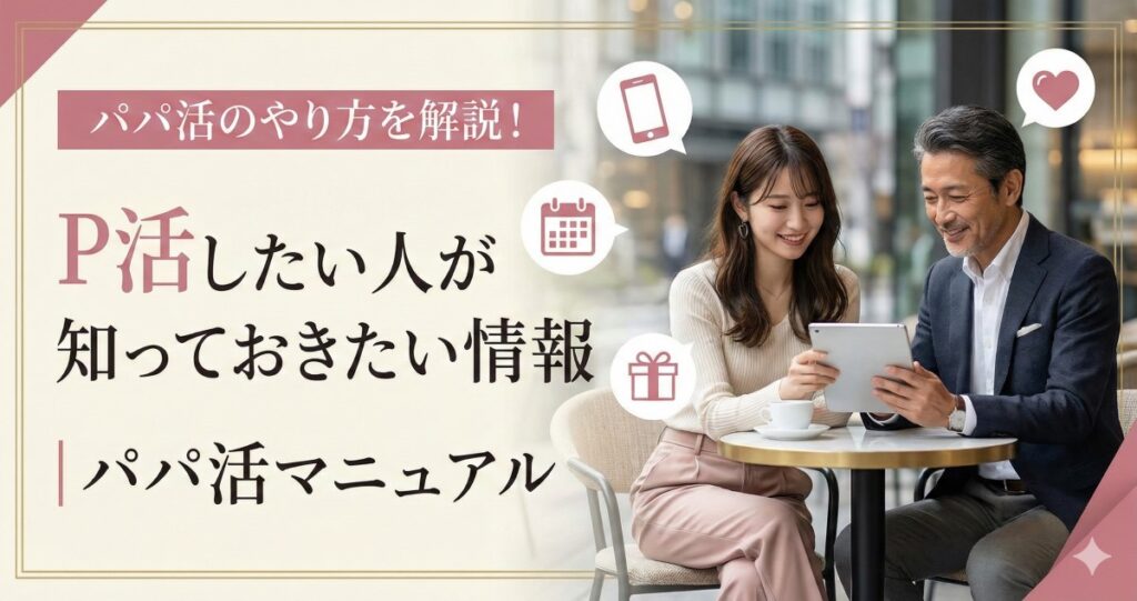 パパ活のやり方を解説！P活したい人が知っておきたい情報まとめ