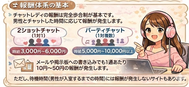 チャットレディの報酬